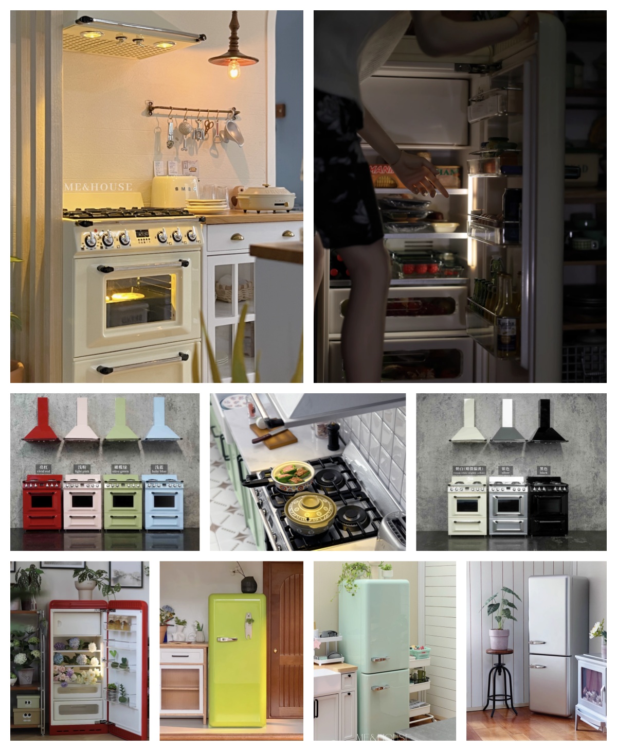 Commercial Kitchen Fridge - 1/6 أثاث المطبخ المصغر الحديث Blythe/BJD