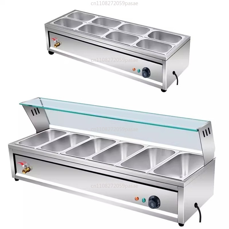 Bain Marie Food Warmer - طاولة عزل للوجبات السريعة، تسخين تجاري،