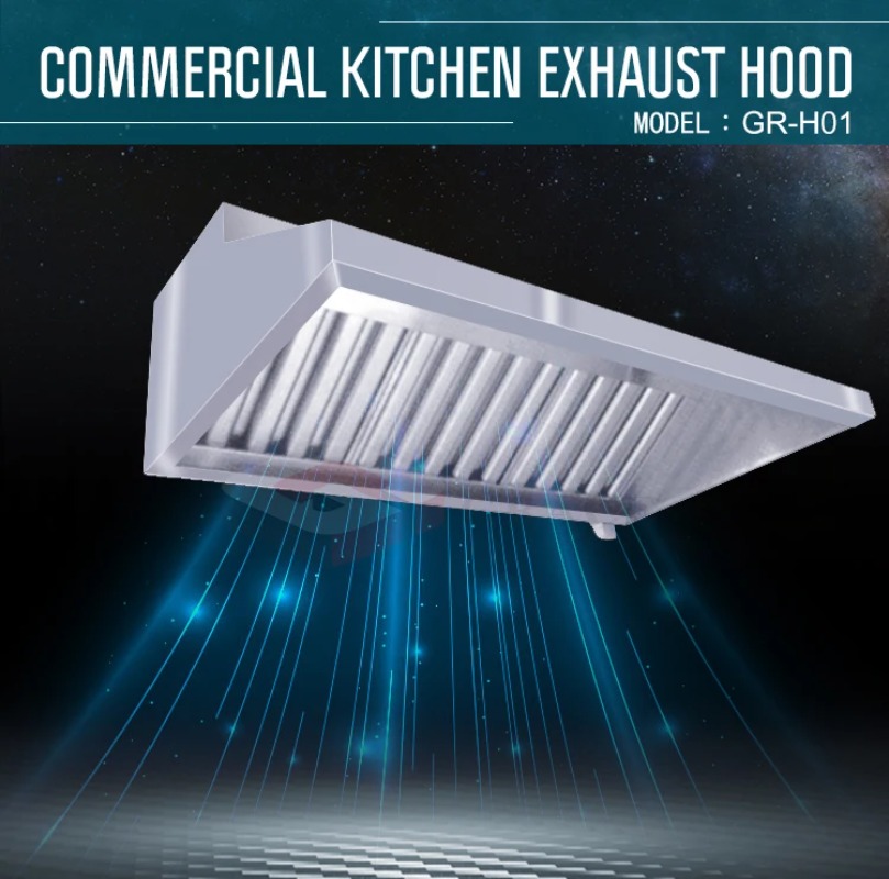 Commercial Kitchen Chimney - شفاط مطبخ كهربائي من الستانلس ستيل،