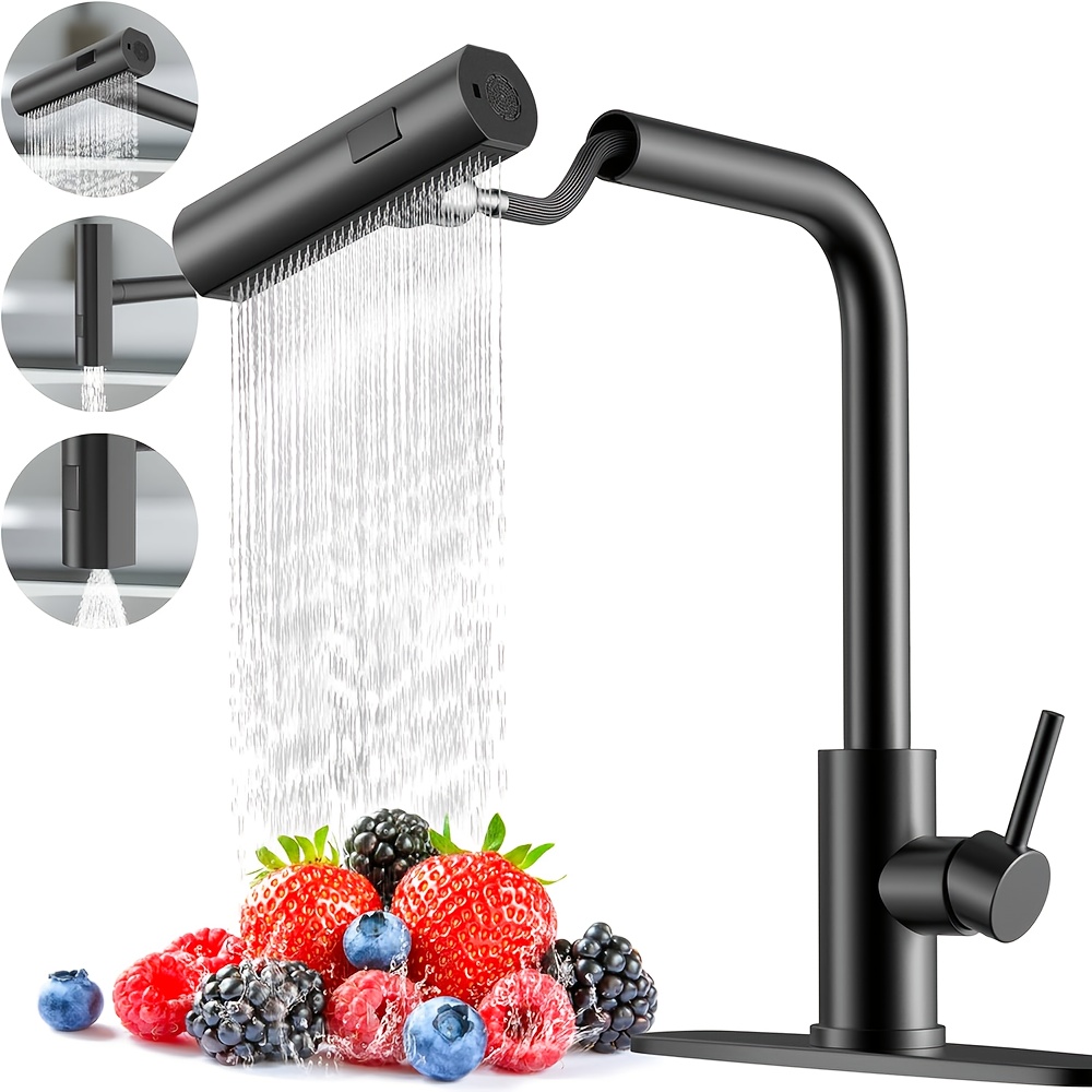 Commercial Kitchen Units - 1 قطعة صنبور المطبخ الأسود مع