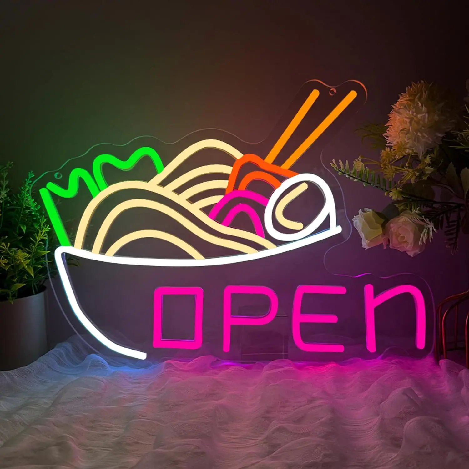 Commercial Kitchen Store - لافتة نيون LED على شكل وعاء