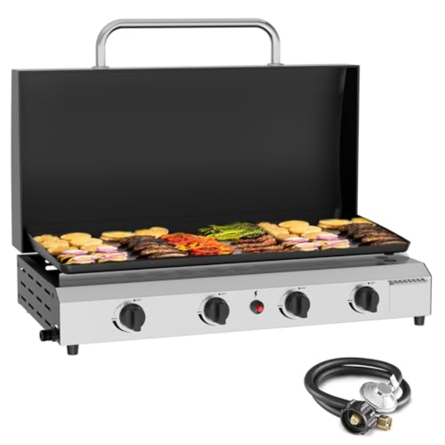 Electric Griddle Flat Top - شواية غاز محمولة بـ 4 شعلات