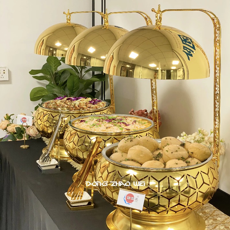 Bain Marie Food Warmer - بوفيه تقديم الطعام الفاخر سعة 9