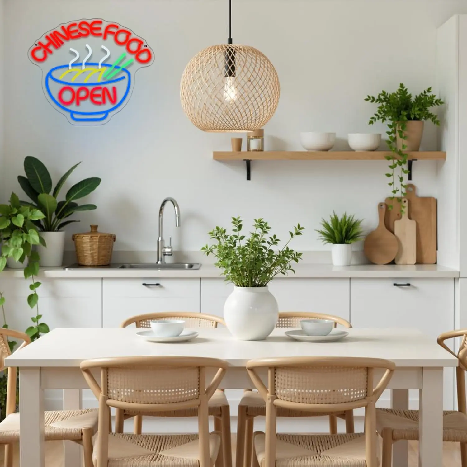 لافتة نيون مفتوحة بتصميم طعام  - مراجعة Commercial Kitchen Store وسعره