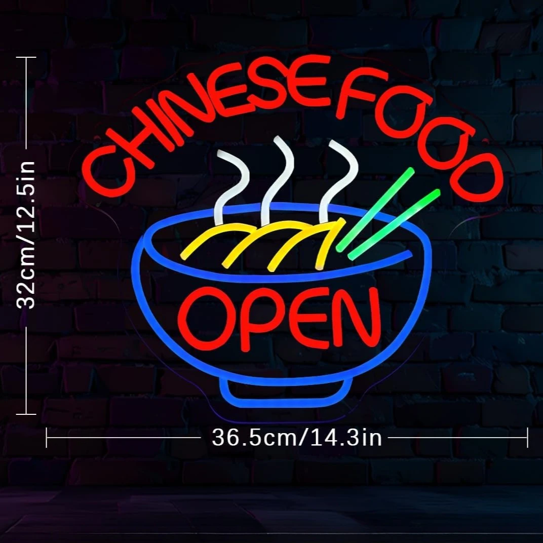 لافتة نيون مفتوحة بتصميم طعام  - مراجعة Commercial Kitchen Store وسعره