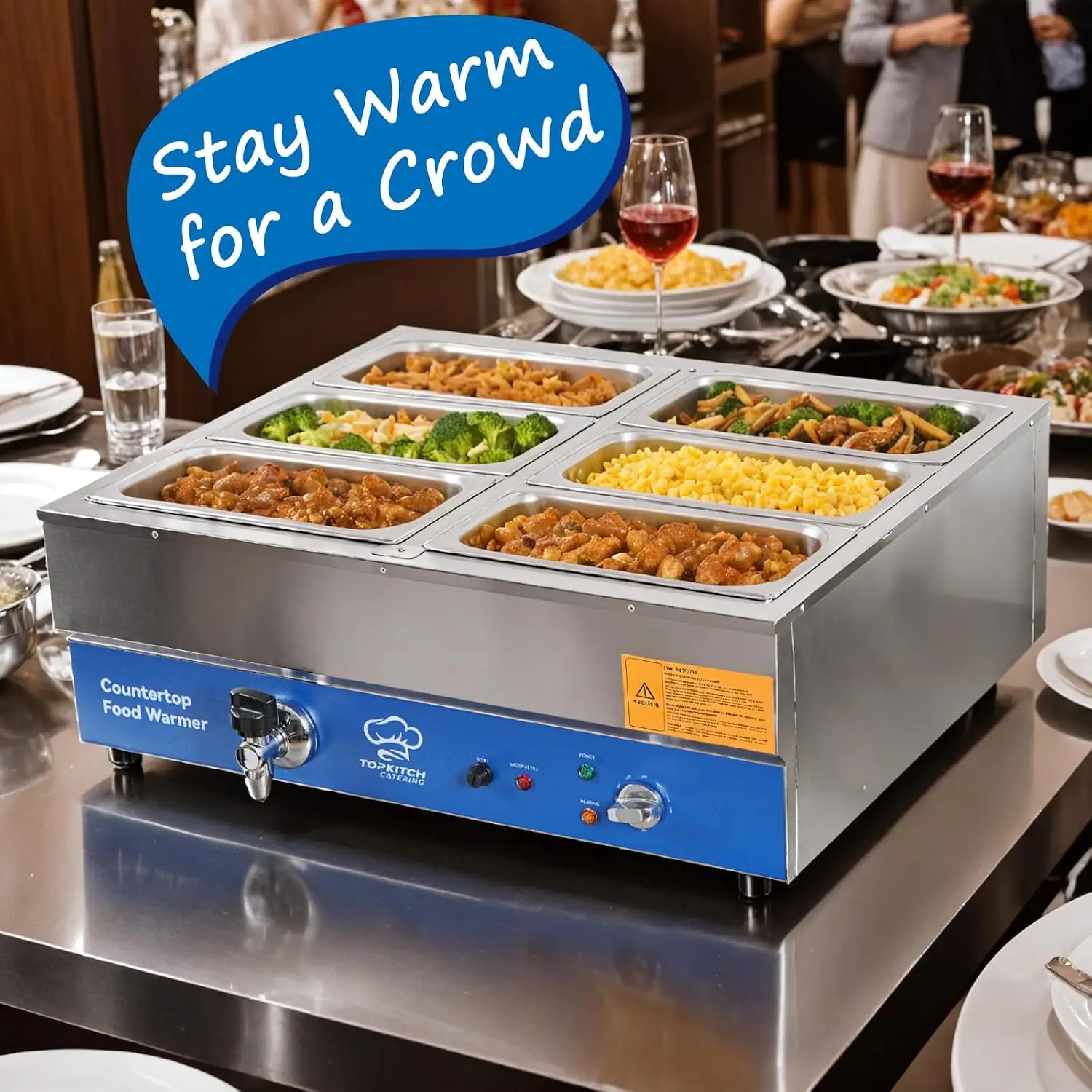 سخان طعام تجاري بأربعة أقسام م - مراجعة Bain Marie Food Warmer وسعره