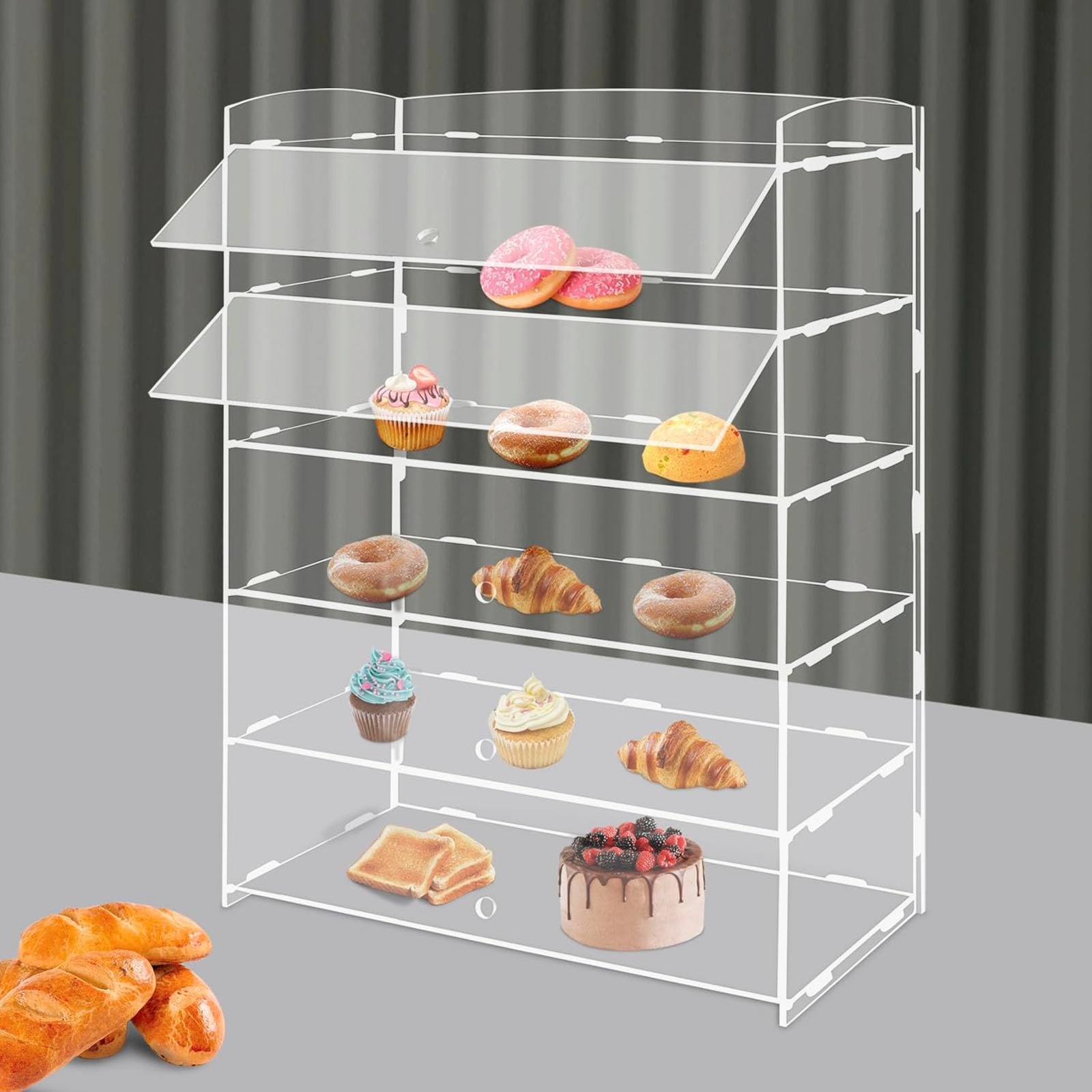 خزانة عرض أكريليك شفافة من 5 ط - مراجعة Commercial Kitchen Store وسعره