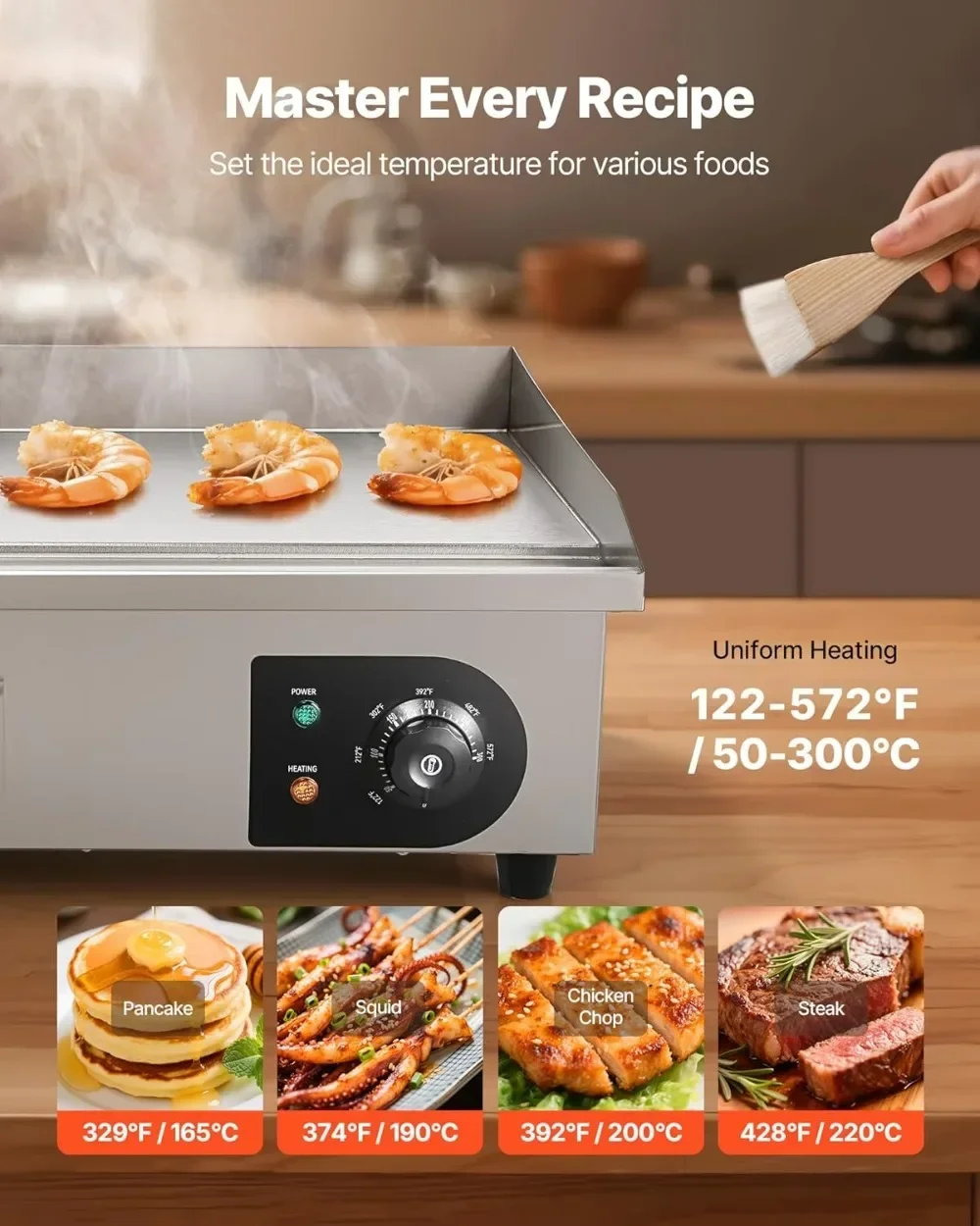 شواية كهربائية تجارية رائجة ال - مراجعة Electric Griddle Flat Top وسعره