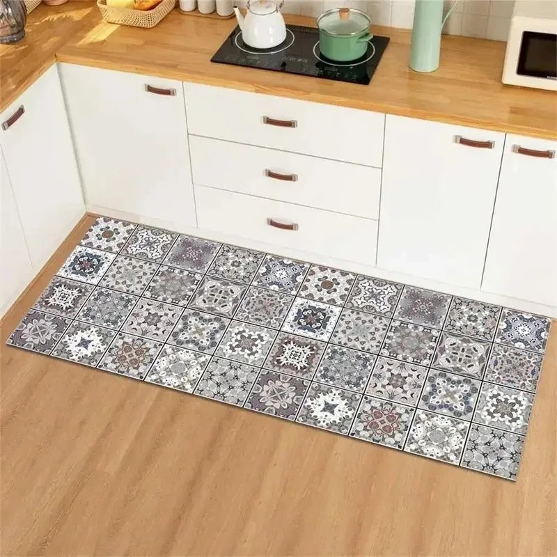 الأزرق الأصفر خمر بلاط الكولاج - مراجعة Commercial Kitchen Tile Flooring وسعره