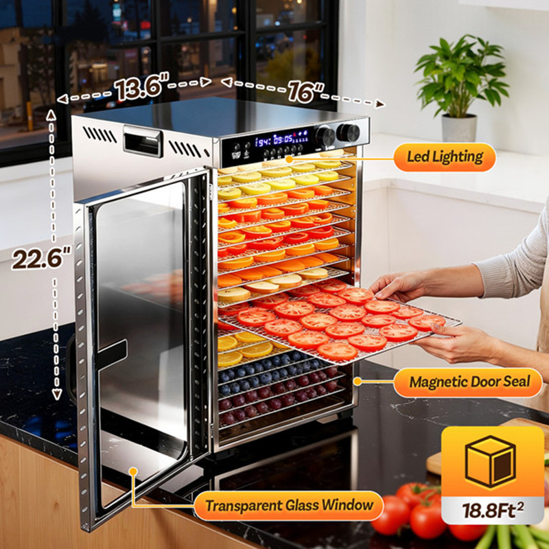 جهاز تجفيف الطعام بسعة 18 صيني - مراجعة Commercial Food Dehydrator وسعره