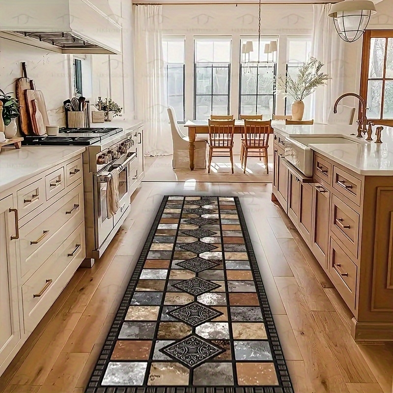 سجادة مطبخ VIKAMA بنمط هندسي ر - مراجعة Commercial Kitchen Tile Flooring وسعره