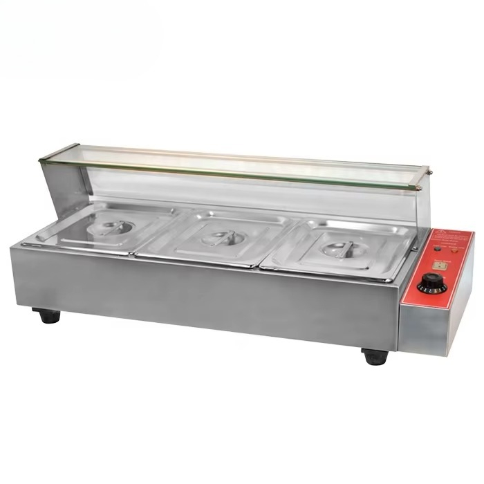 غلاية حساء كهربائية تجارية عرض - مراجعة Bain Marie Food Warmer وسعره